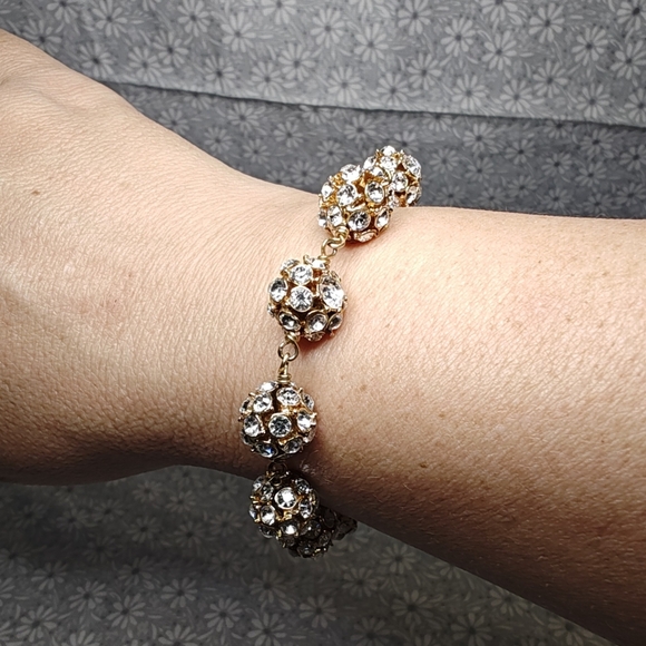 Kate Spade Putting on the Ritz Lady Marmalade Tennis Bracelet Crystal Orbit Pave - Picture 7 of 9